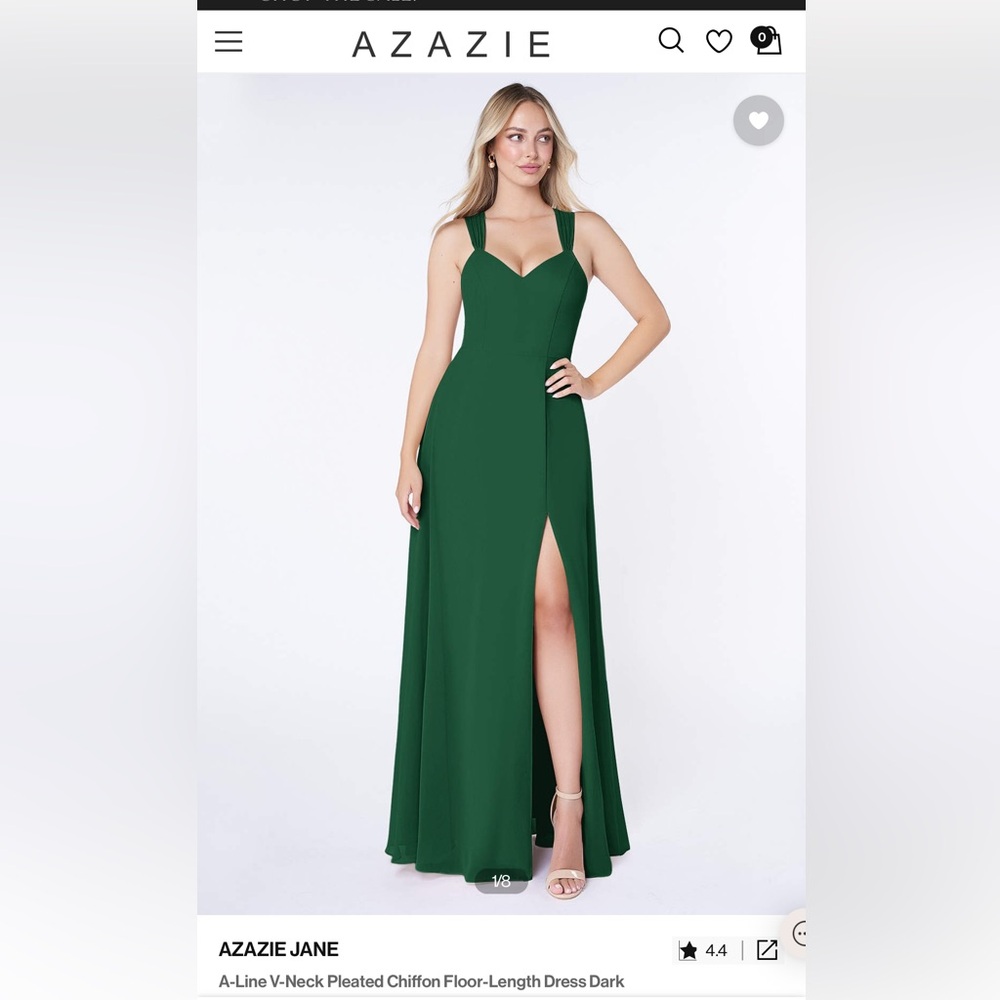 Dark Green Azazie Jane size A8